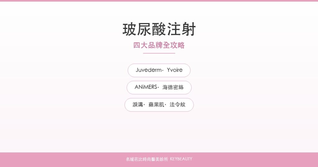 玻尿酸注射四大品牌全攻略｜名媛芭比時尚醫美