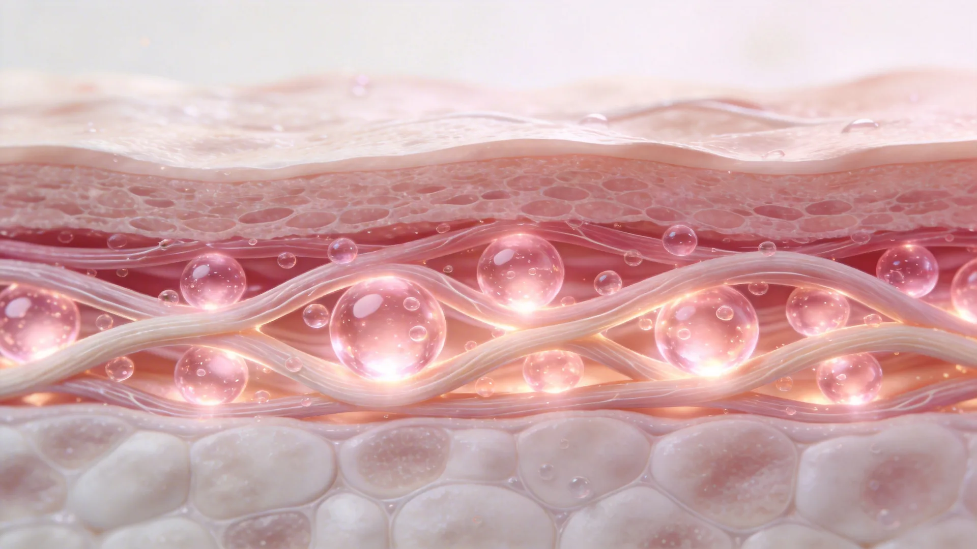 Skin Booster 真皮層補水原理示意圖