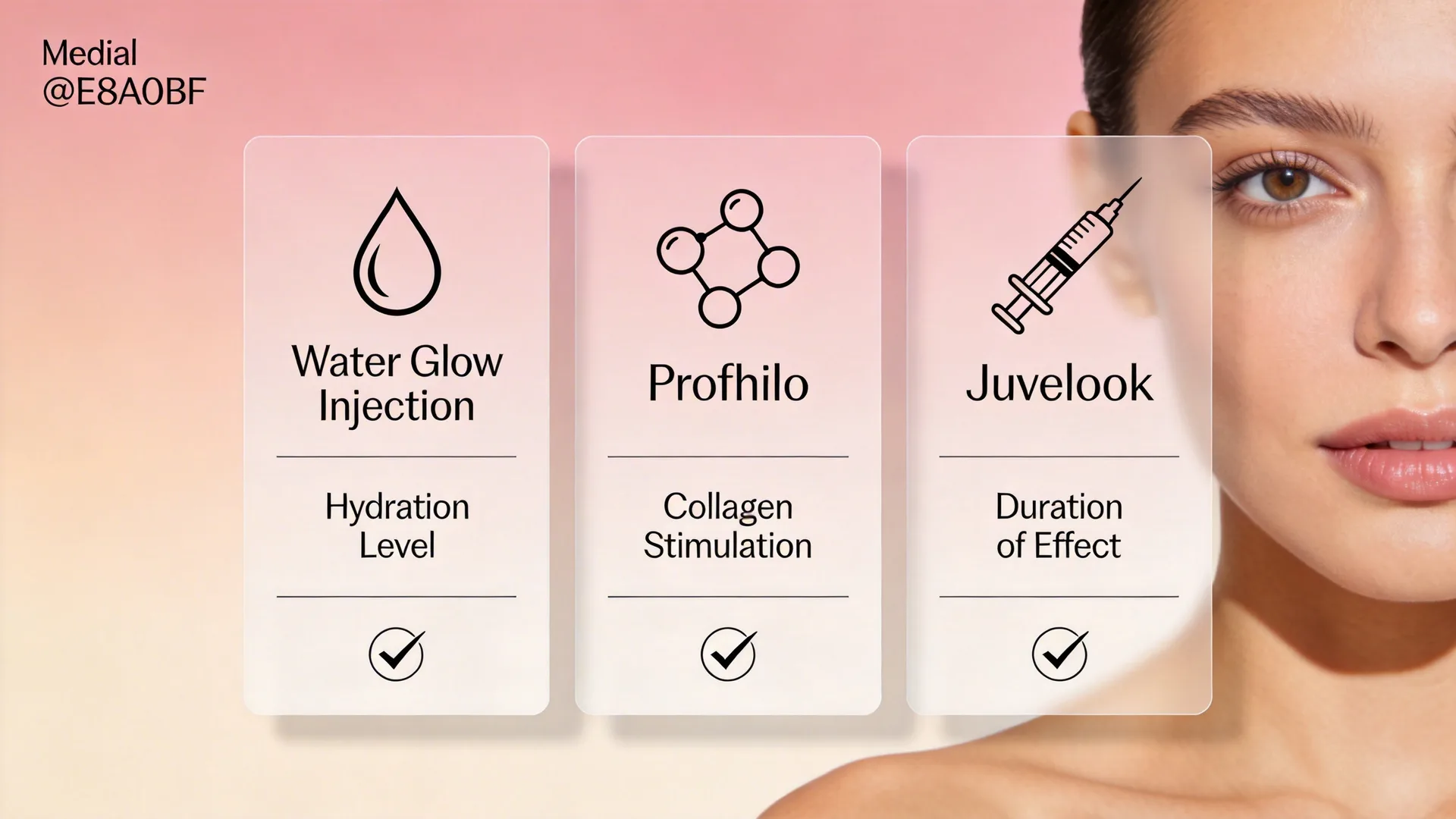 三種 Skin Booster 類型比較圖